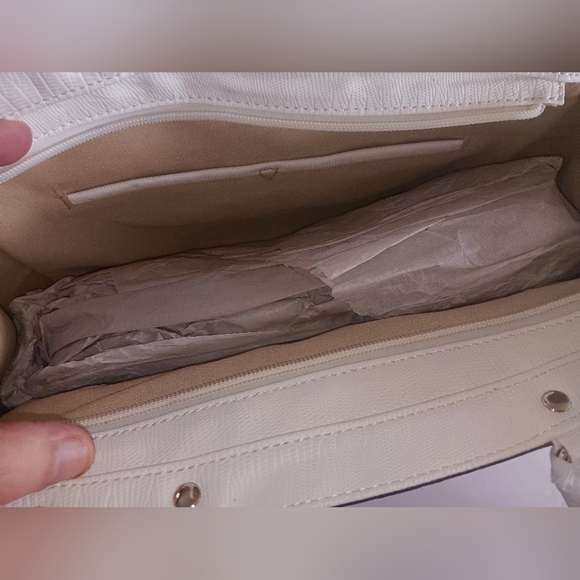 B-COLLECTIVE CROCO BLUE AND WHITE SHOULDER, SATCHEL BAG - Picture 3 of 9